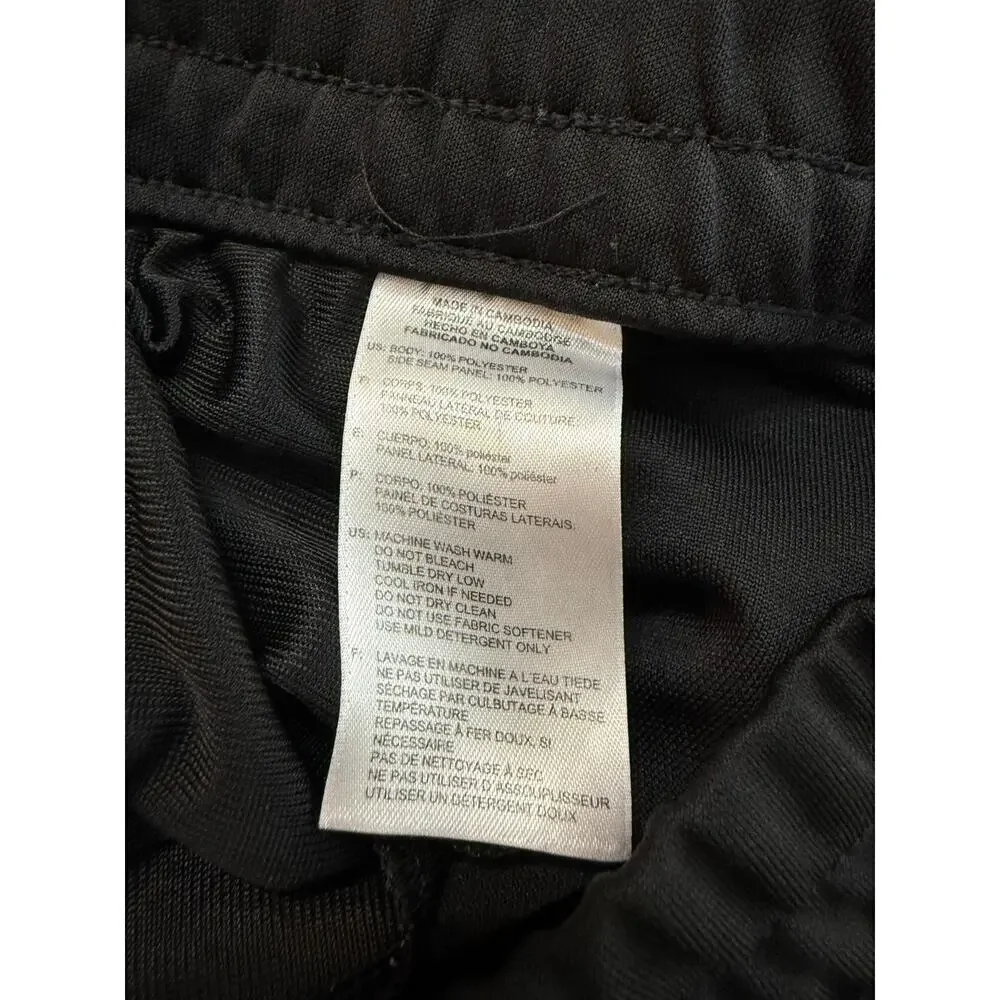Adidas Essentials Men's Black Stripes Tricot Track Sweatpants Size Large